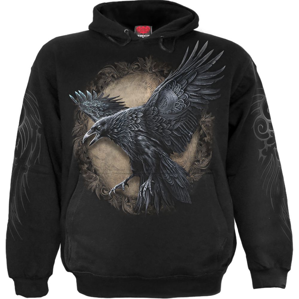 Spiral - Raven Wise Hoodie - Black